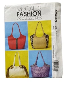 MCCALLS FASHION ACCESSORIES M5046 TOTE BAG PATTERN NEW UNCUT - Picture 1 of 2