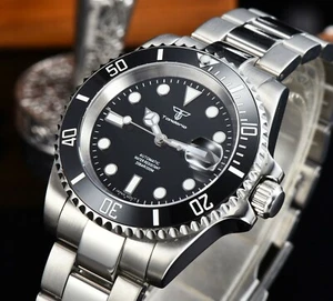 40mm Tandorio Blue Dial Sapphire Glass Ceramic Bezel Japan NH35A Automatic Watch - Picture 1 of 14