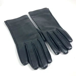 SAINT LAURENT PARIS 747160 Leather Gloves  gloves Leather Black - Picture 1 of 8