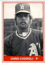 1982 West Haven A's TCMA #4 Chris Codiroli San Bernardino California CA Card
