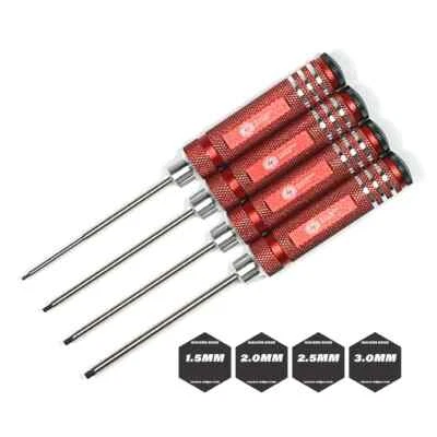 Metric High Speed Steel Hex Driver Set w/Red Handles - Racers Edge #RCE7215R - Image 1 of 3