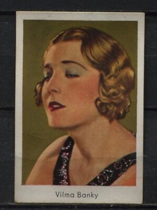 Vilma Banky Vintage Movie Trading Cigarette Card Salem No.134