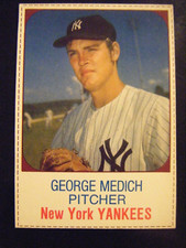 GEORGE 'DOC' MEDICH 1975 Hostess YANKEES baseball card #78 PITT PANTHERS RANGERS