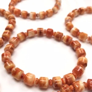 1 PIEZA - Pulsera de cuentas de barril de 8 mm concha de ostra espinosa natural, NUEVA HÁGALO USTED MISMO - Imagen 1 de 7