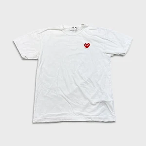 Comme Des Garcons Play T Shirt Mens Small White CDG Play Heart Short Sleeve Tee - Picture 1 of 9