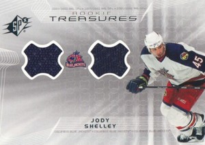2001-02 SPx Hockey Rookie JERSEY #RT-JS Jody Shelley