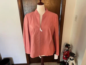 DONCASTER Pink Womans Leather Jacket NEW WITH TAGS 16W - Picture 1 of 10