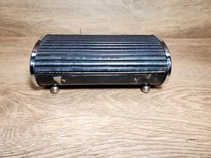 1930 Deco Steel Black / Chrome Roll Top Cigarette Box - Picture 1 of 7