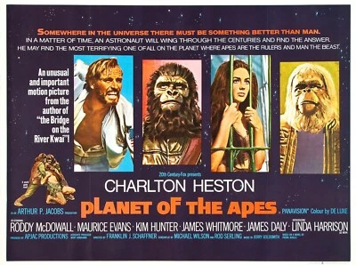 1968 Planet Of The Apes Movie Poster 11X17 Charlton Heston Cornelius Zira 🐵🍿