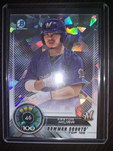 2018 BOWMAN CHROME SCOUTS TOP 100 ATOMIC REFRACTOR KESTON HIURA BREWERS 54/150