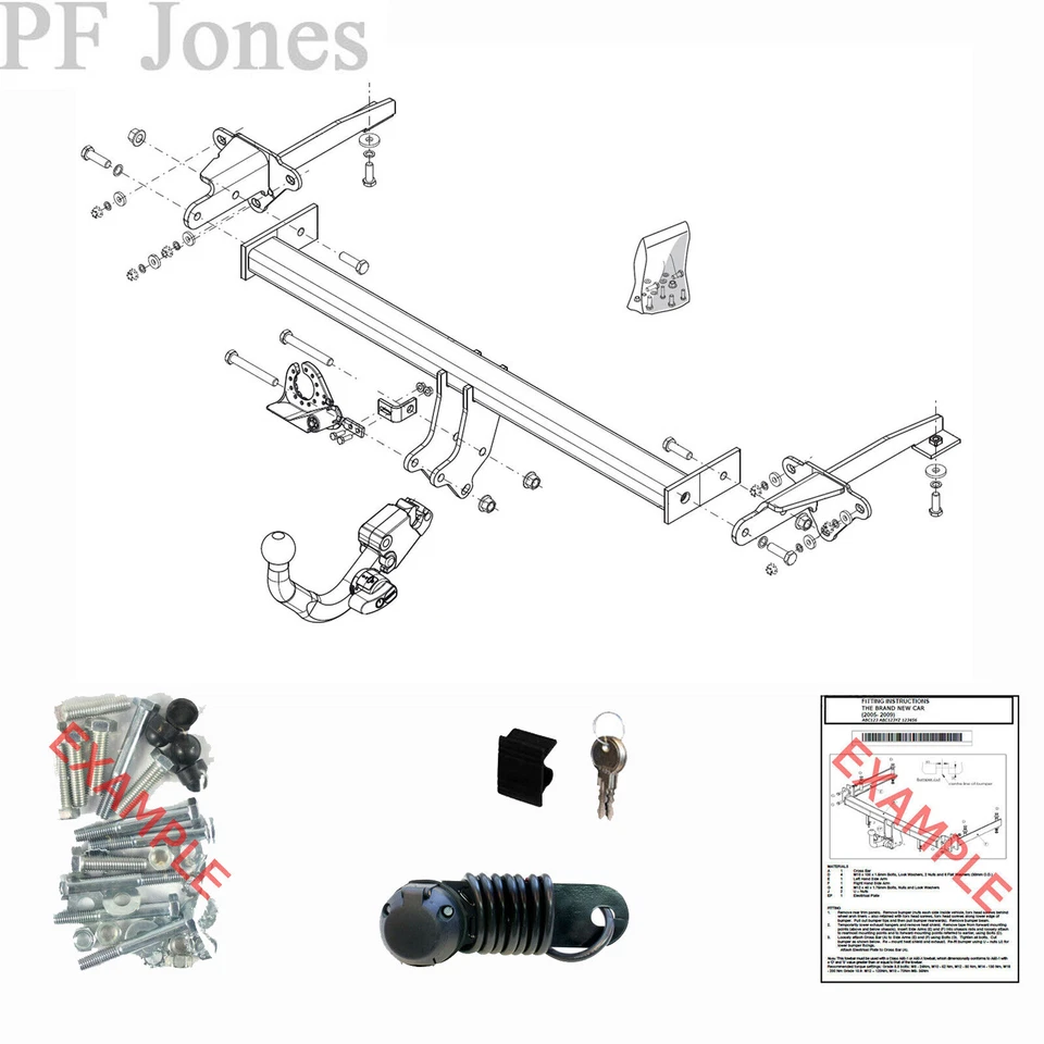 Barra de remolque Brink para Fiat 500L Hatchback 2017-2022 - Barra de remolque desmontable Foto 1 de 2