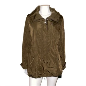 Lauren Ralph Lauren New Army Brown Zip-Front Anorak Coat Women's Large NWT - Picture 1 of 11