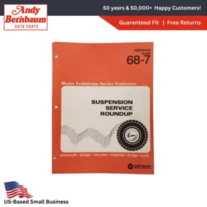 1968 Dodge Master Técnicos Suspensión Servicio Redondo Up Conferencia Libro 68-7 - Imagen 1 de 6