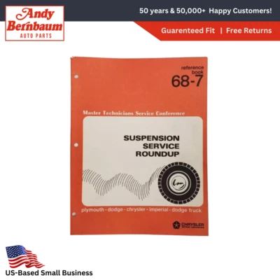 1968 Dodge Master Técnicos Suspensión Servicio Redondo Up Conferencia Libro 68-7 - Imagen 1 de 4