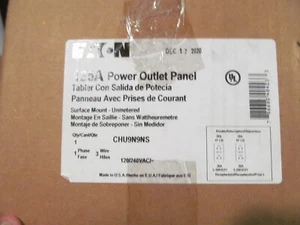 EATON CHU9N9NS 125A POWER OUTLET PANEL. B-300 - Picture 1 of 3