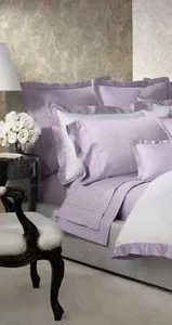 NIP - Ralph Lauren - LANGDON SATEEN - King Duvet Cover - Violet & White - Picture 1 of 6