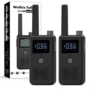 Walkie Talkies for Adults Long Range, HAKPNEW 2 Way Radio 2 Pack with 8 Black