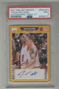JASON WILLIAMS 1/1 2021 LEAF PRO SET GOLD AUTO 🔥 TRUE 1/1 🔥 PSA 9 - Picture 1 of 1