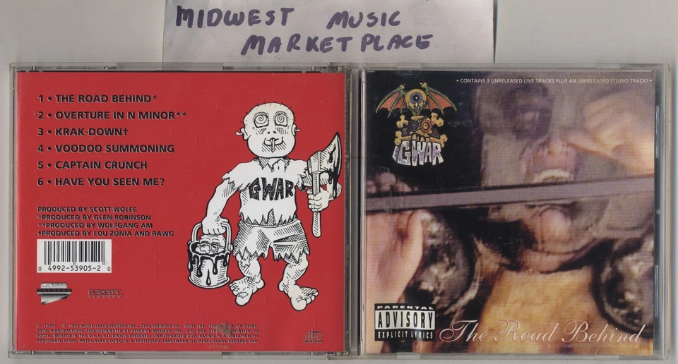 Gwar - The Road Behind - Rare MINT Metal Blade [PA] CD - Krak-Down - Road Behind - Image 1 of 1