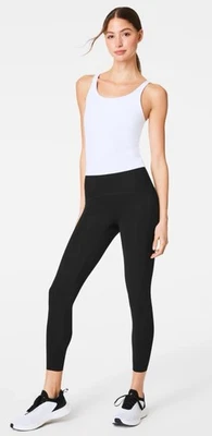 Neu Spanx Booty Boost 7/8 Länge Leggings sehr schwarz Größe Large - Bild 1 von 4