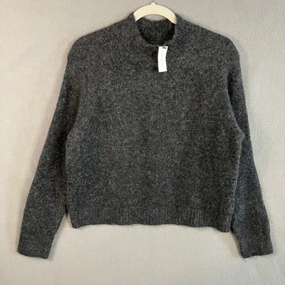 Suéter para mujer Banana Republic cuello falso mezcla de lana talla M gris carbón nuevo con etiquetas Foto 1 de 4