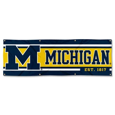 Michigan Team University Wolverines Large 6 Foot Banner - Image 1 of 4