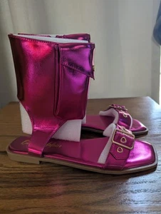 Cape Robbin Women's 11 Natalie Cargo Pocket Sandals Pink Open Toe New Open Box - Picture 1 of 12