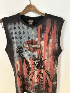 Ladies Sleeveless T Shirt 2005 Liberty Harley Davidson Motorcycle Size XL - Picture 1 of 3