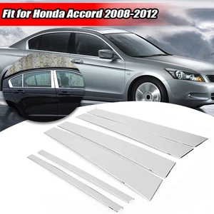 2008~2012 FOR Honda Accord 8th Chrome Pillar Posts Cover Door Trim Window Decal - Picture 1 of 9