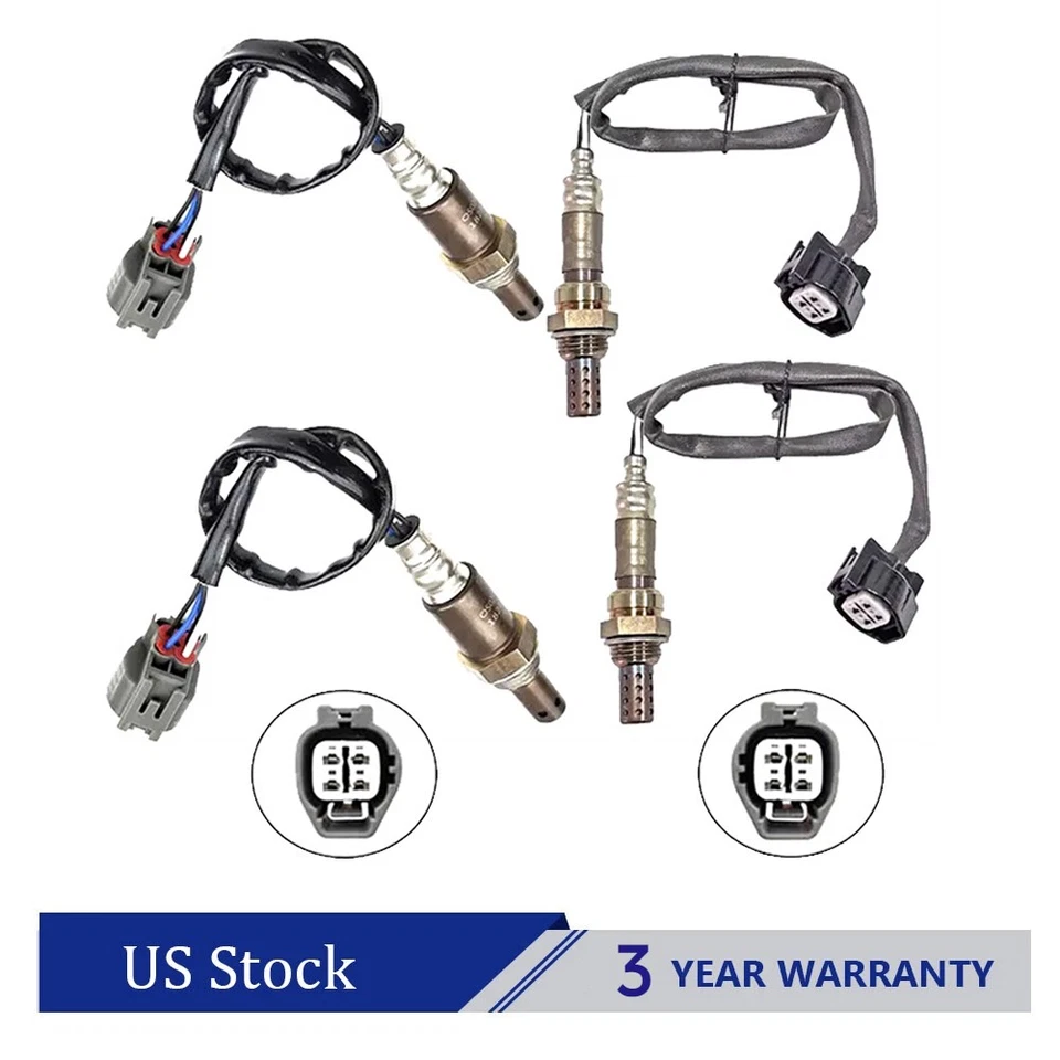 Para Jaguar XF 2009 2010 4,2 L, 2007-2009 XK 4,2 L 4 piezas sensor de oxígeno aguas arriba + abajo Foto 1 de 4