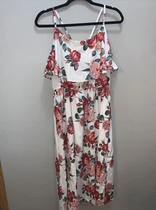 PatPat Women's Floral Print Fitted Tank Dress Juniors Size XL #158 - Picture 1 of 9