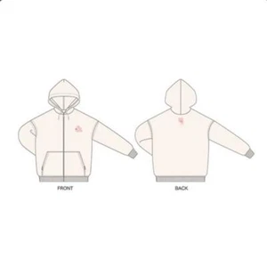 NEW TWICE 2nd Album &TWICE Release Event Official Boa Hoodie Parker Beige M size - Picture 1 of 2