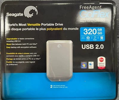 Seagate FreeAgent GoFlex Ultra-Portable Drive 320GB USB 3.0 Model#STAA320102 New - Image 1 of 4