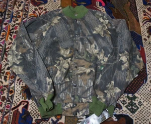 NWT Vintage Mossy Oak Bomber Jacket Hunting XL Outdoor USA Snap Button - Picture 1 of 7