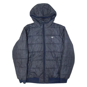 ADIDAS Mens Puffer Coat Grey Hooded L - Picture 1 of 6
