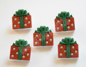 Glitter Gifts / Christmas Presents ~ Gifts / Holiday Shank Buttons - Picture 1 of 2