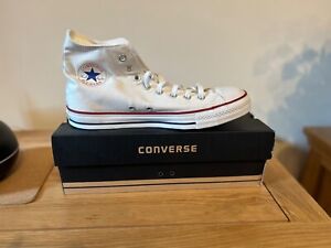 BNWT WHITE  ALL STAR HI TOP CONVERSE BOOTS / SNEAKERS SIZE 10  RRP £65
