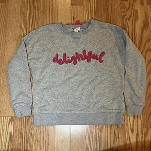 Kate Spade Sweater Girls Medium Gray Delightful Long Sleeve Knit Pullover Kids - Picture 1 of 6