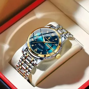 POEDAGAR Luxury Watch for Man Elegant Date Week Waterproof Luminous Men Watch - Picture 1 of 13