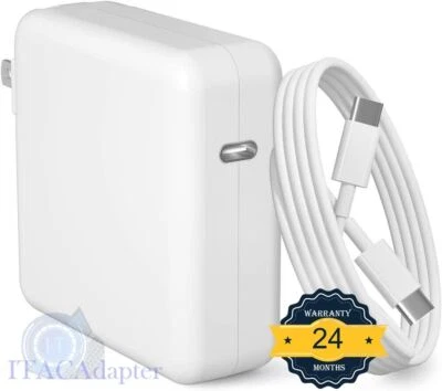 96W USB-C Power Adapter Type C Charger for MacBook Pro 16" + Cable A2166 - Image 1 of 4
