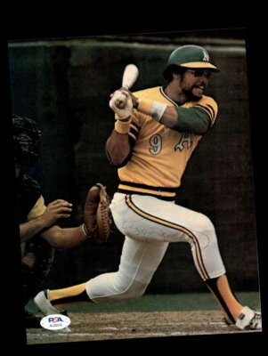 Reggie Jackson PSA DNA Signed  8x10 Vintage Photo Autograph A`s - Image 1 of 3