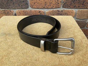 Leather and Steel Mens Belt* Sz: Length 107 cm/42" - Picture 1 of 7