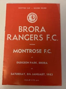 Brora Rangers V Montrose 8/1/83 1983 Match Programme Scottish Cup - Picture 1 of 4