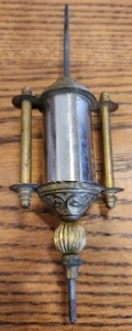 Antique French Baroque/Empire Regulator Wall Clock Brass Weight Pendulum Bob 7" - Picture 1 of 5