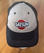 Vintage Datsun Trucker Hat Baseball Cap Mesh Snapback One Size Gray Blue