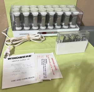 Windmere Hair Setter Flocked Gentle Curls 24 Curlers Hot Rollers. 30 Clips - Picture 1 of 8