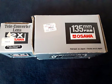 Vintage Osawa MC 135MM F2.8 Lens & 2X TELE-CONVERTER NOS W/ORIGINAL BOXES. JAPAN