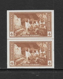 U.S. SCOTT 759 MNHNGAI PAIR - 1935 4c BRN  IMPERF PAIR - 1935 NATIONAL PARKS (B) - Picture 1 of 2