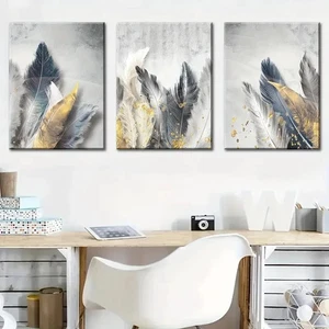 3pcs Modern Stylish Contemporary Perfect Wall Art Canvas Framed 50x70cm - Foto 1 di 2