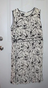 Vestido Talbots Negro Blanco Sin Mangas Forrado Acampanado Talla 14W - Imagen 1 de 6